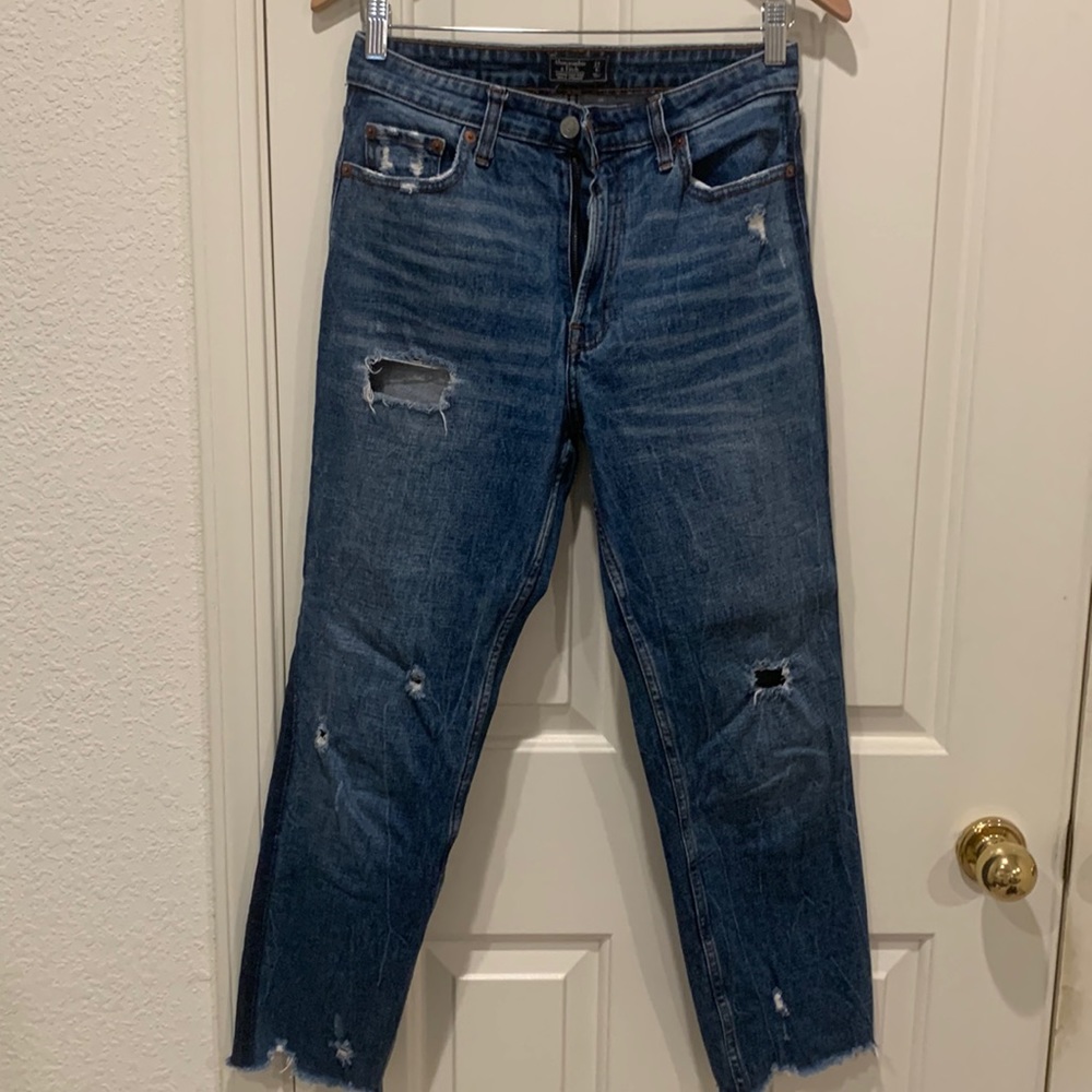Abercrombie & Fitch Simone High Rise Ankle Straight Jean